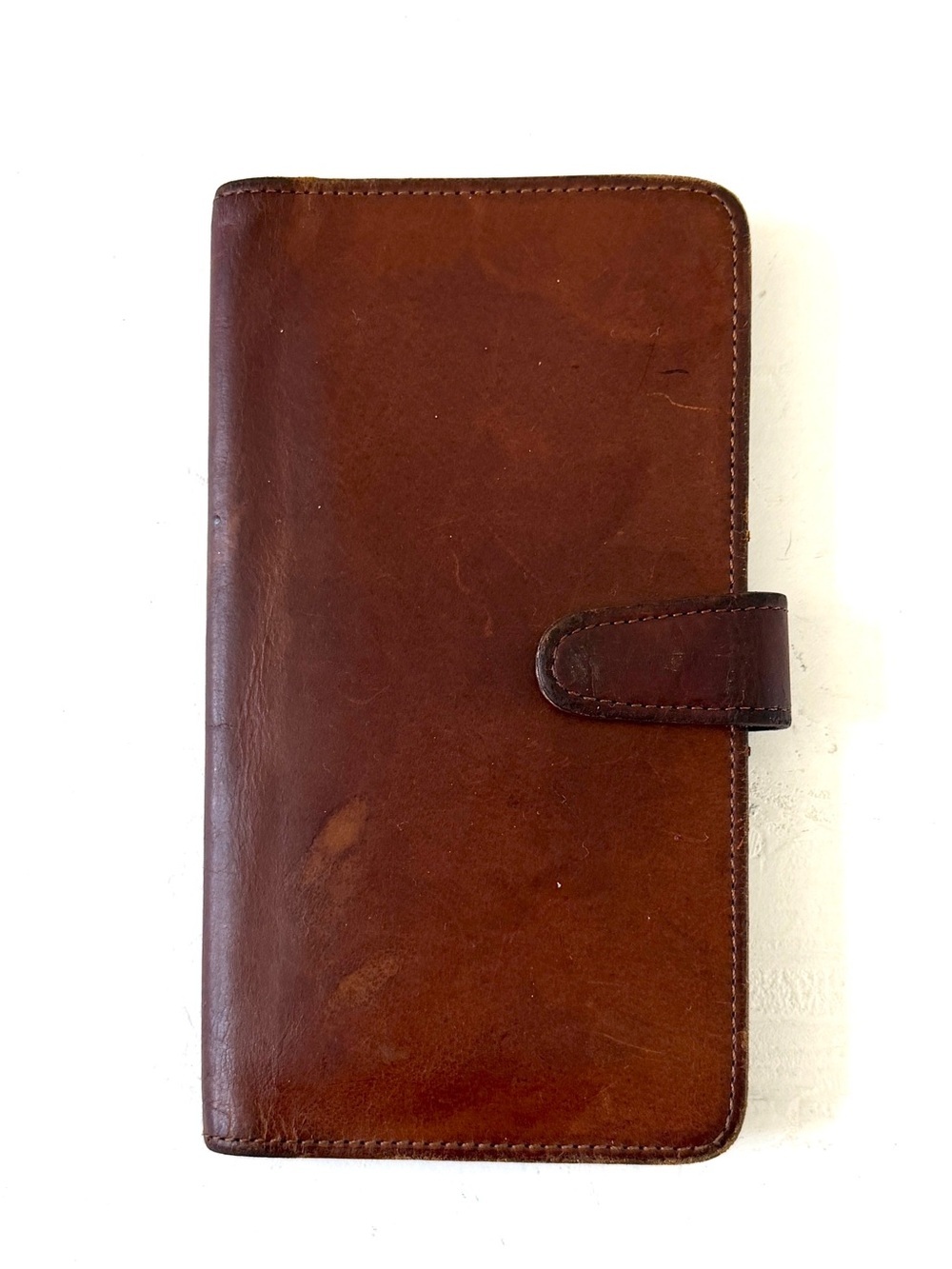 Vintage COACH Brown Checkbook Unisex Wallet Bi-Fold Card Case USA